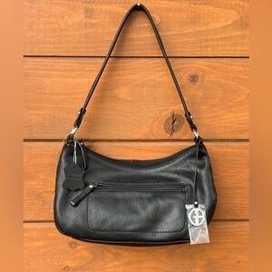Gianni Bernini Black Leather Shoulder Bag